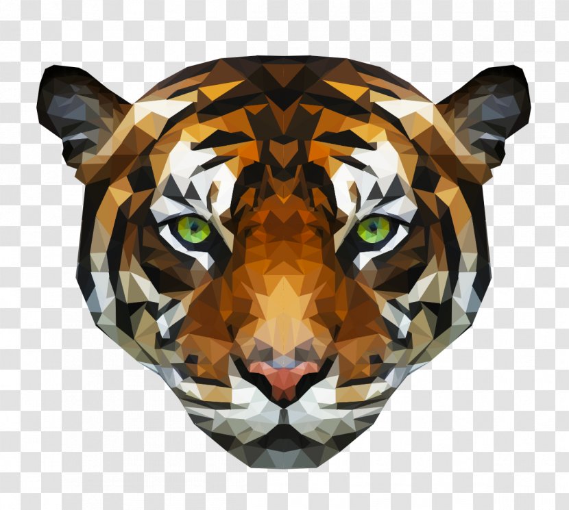 Tiger Photography - Animal - Low Poly Transparent PNG
