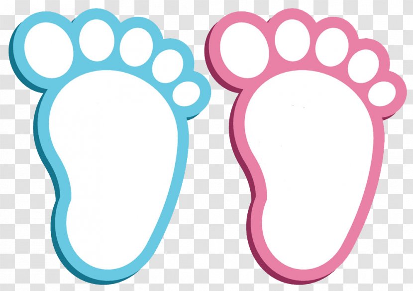 Wedding Invitation Baby Shower Stock Photography Clip Art - Blue Pink Cartoon Footprints Pattern Transparent PNG