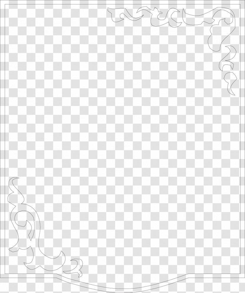 Line Black And White Angle Point - Area - Frame For Home Decoration Transparent PNG