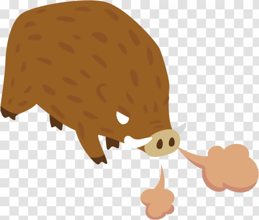 Cartoon Clip Art Hedgehog Bovine Yak - Animal Figure Transparent PNG