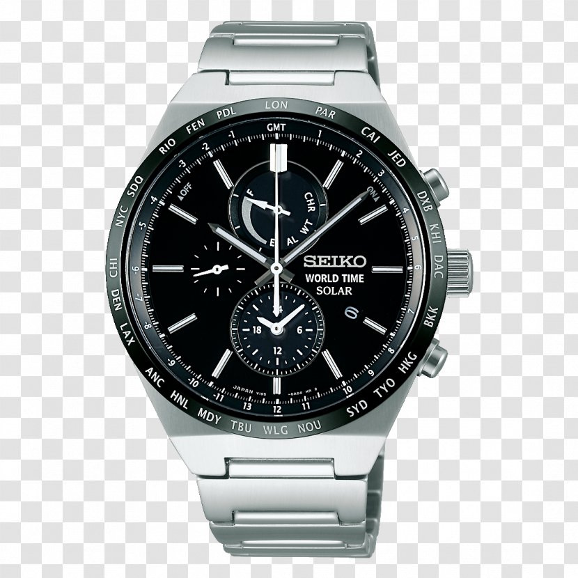 Astron Seiko GPS Satellite Blocks Watch Chronograph - Luneta - Metalcoated Crystal Transparent PNG