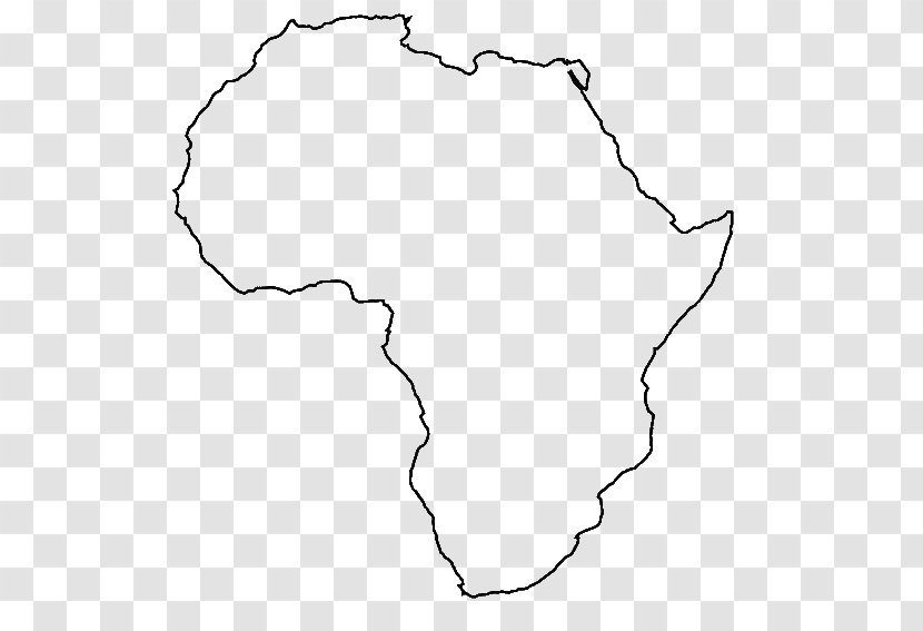 Africa Blank Map World Mapa Polityczna - Black Transparent PNG