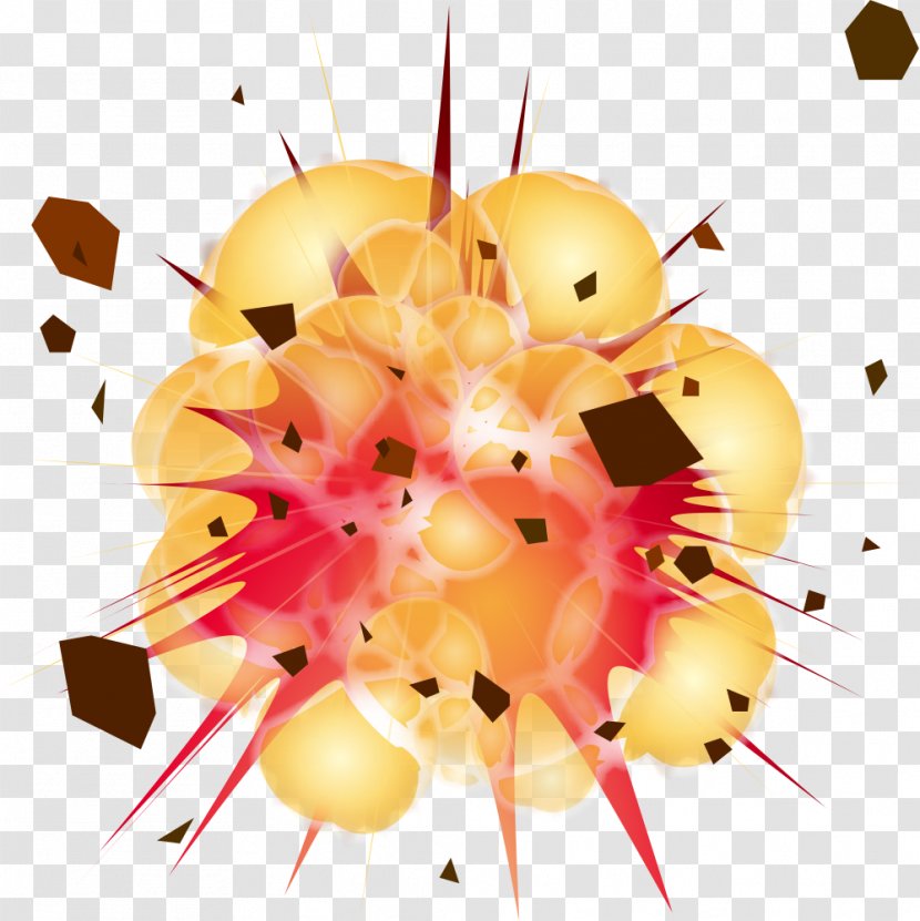 Explosion Bomb Clip Art - Orange - Explode Transparent PNG