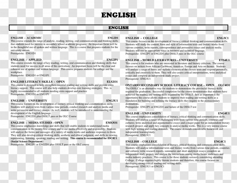 Document Line - Area - English Cv Transparent PNG