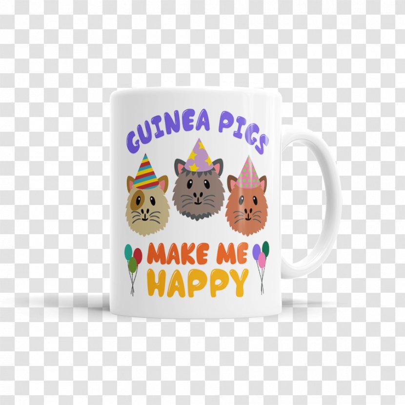 Mug Coffee Cup Cat Tableware - Guinea Pig Transparent PNG