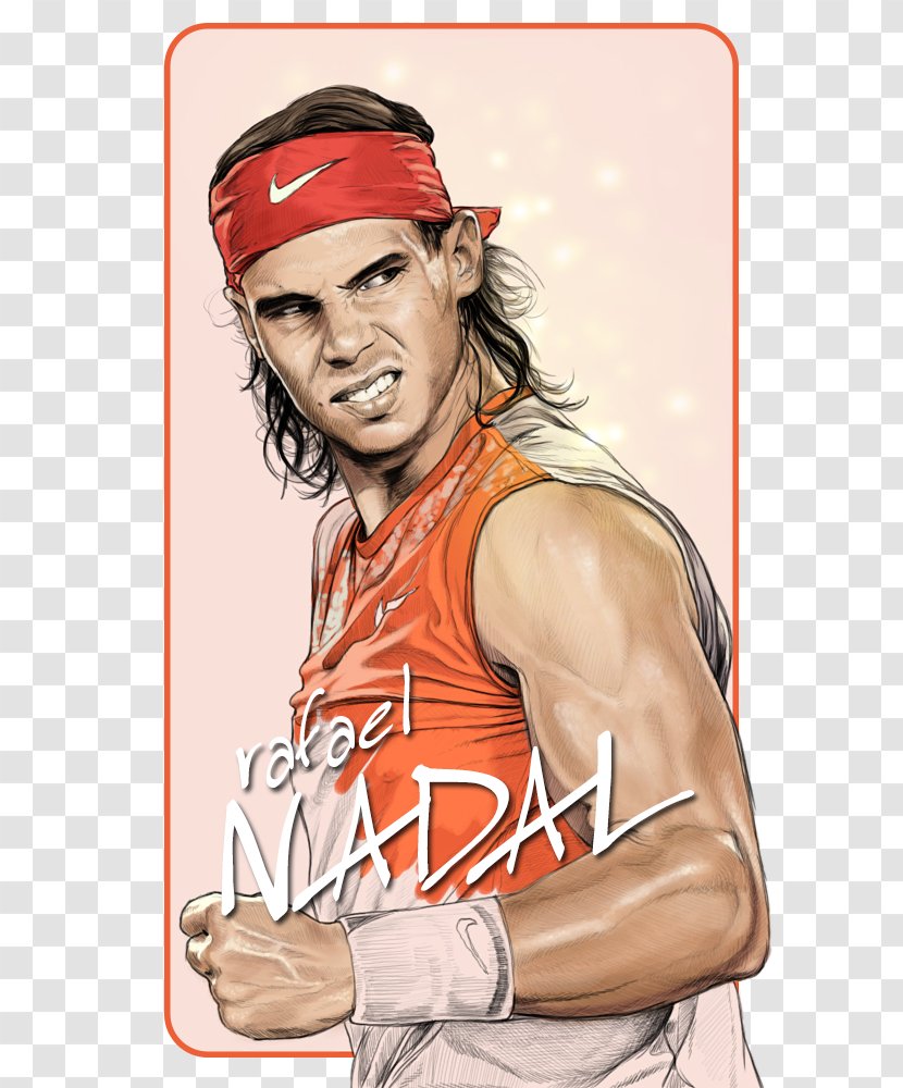 Team Sport Shoulder Cartoon Headgear - Rafael Nadal Transparent PNG