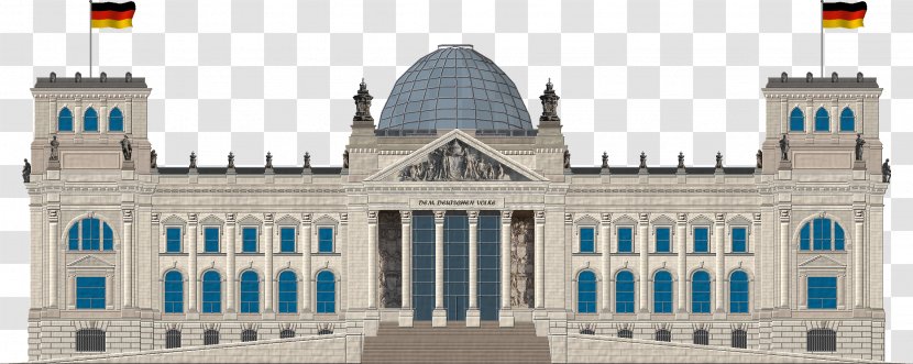 Reichstag Building Brandenburg Gate Germania Architecture - Facade Transparent PNG