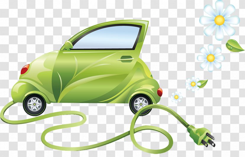 Electric Vehicle Car Electricity Green - New Energy Vehicles Transparent PNG