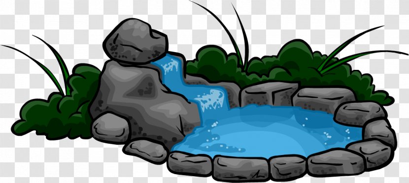 Fish Pond Waterfall Clip Art - Turtle Transparent PNG