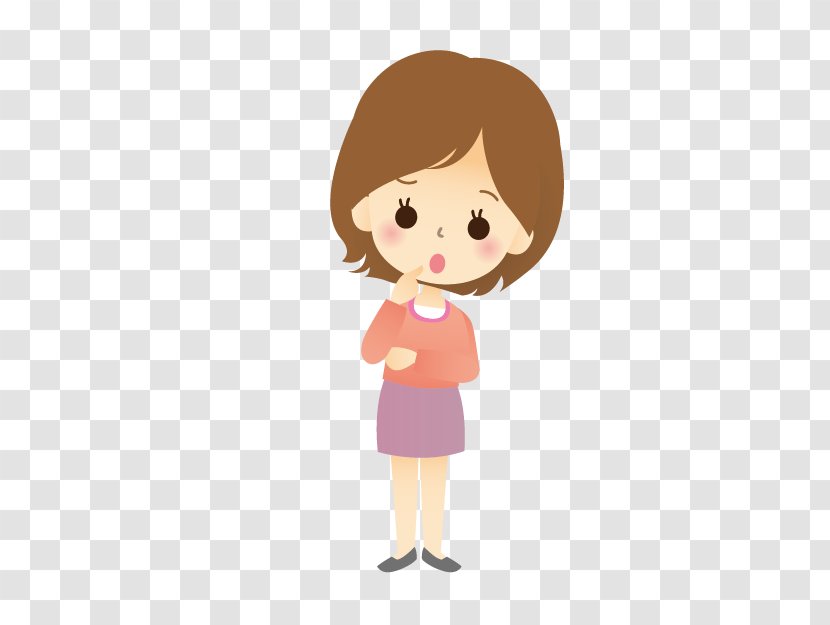 Cartoon Brown Hair Arm Animation Finger - Gesture Child Transparent PNG