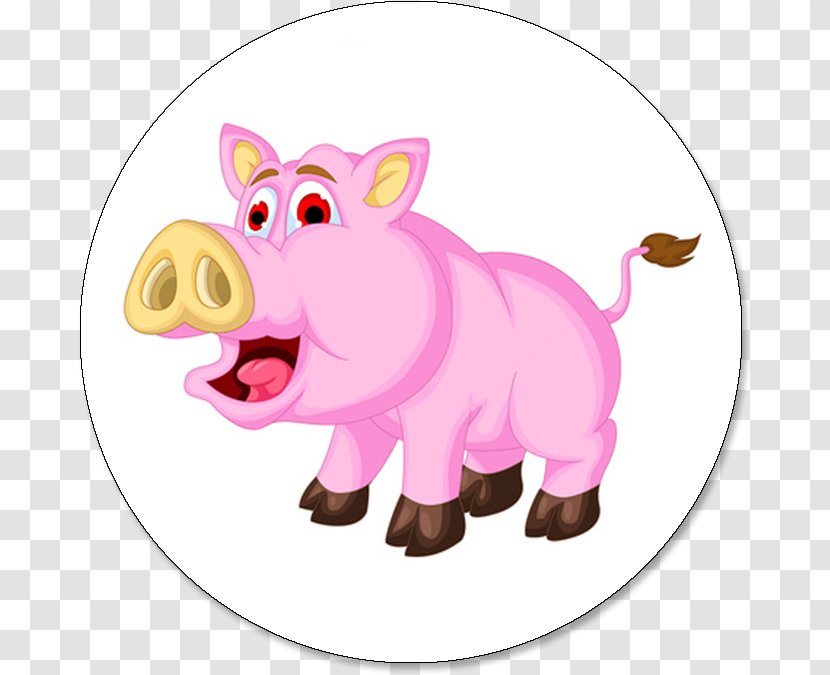 Vector Graphics Mural Baby Animals Illustration Pig - Sticker - Animated Pigs Clip Art Transparent PNG