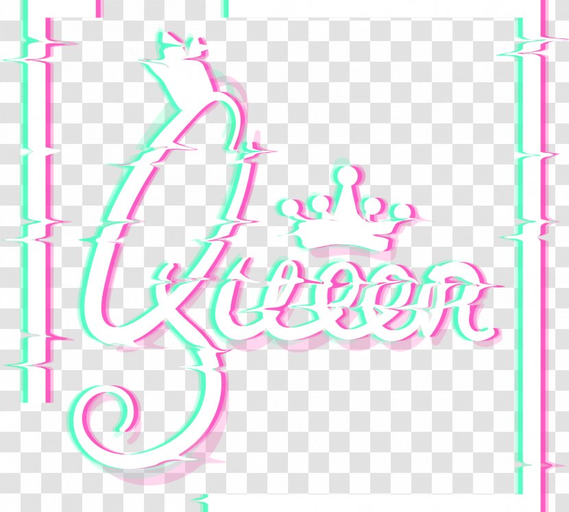 Logo Illustration - Text - Vector Hand Painted Queen Transparent PNG