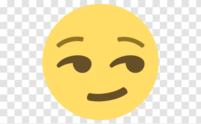 Smirk Emoji Emoticon Smiley Sticker - Whatsapp Transparent PNG