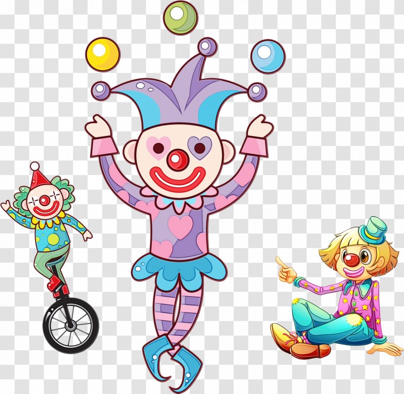 Circus Cartoon - Clown - Sticker Character Transparent PNG