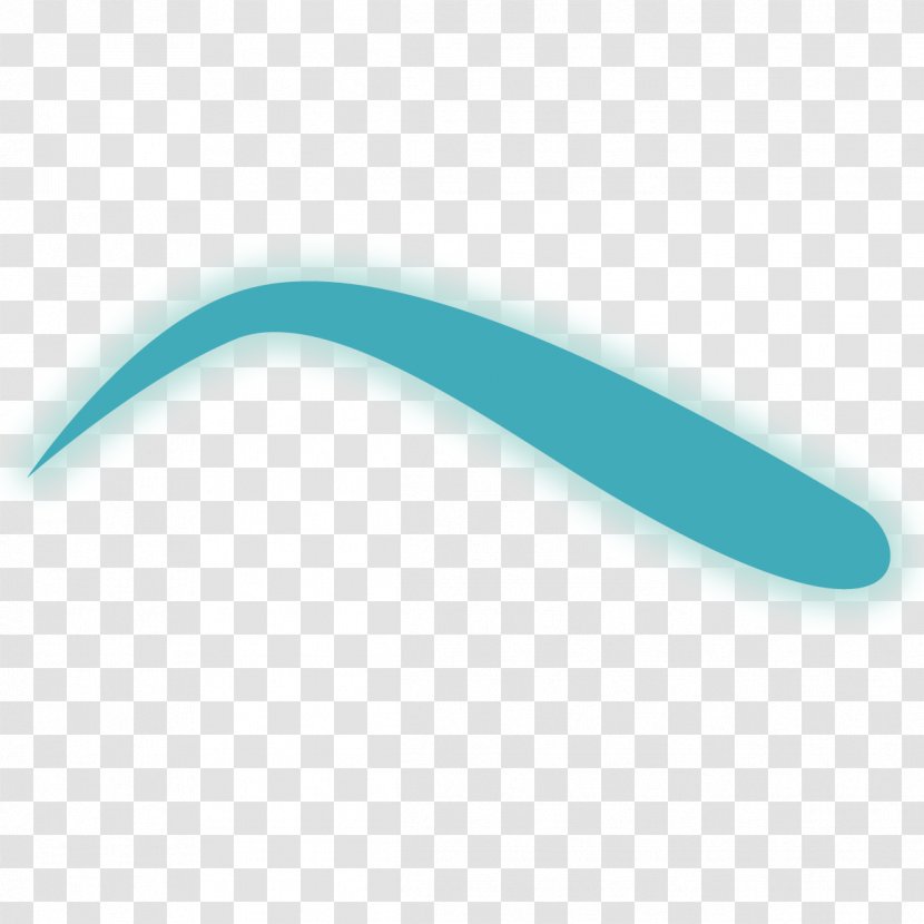 Product Design Line Angle Font - Turquoise - Brow Microblading Transparent PNG