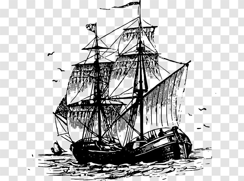 Sailing Ship Argosy - Manila Galleon - Pirate Transparent PNG