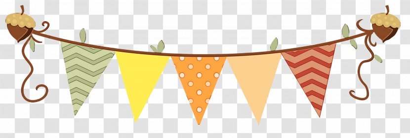 Autumn Cartoon - Bunting - Logo Triangle Transparent PNG