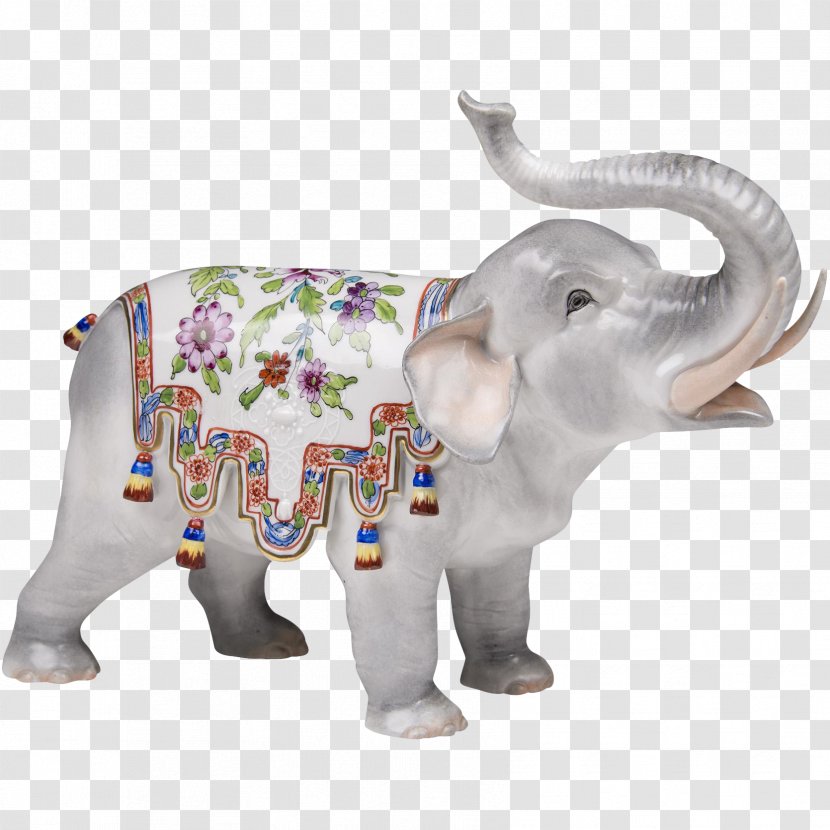 Indian Elephant African Dresden Porcelain Transparent PNG