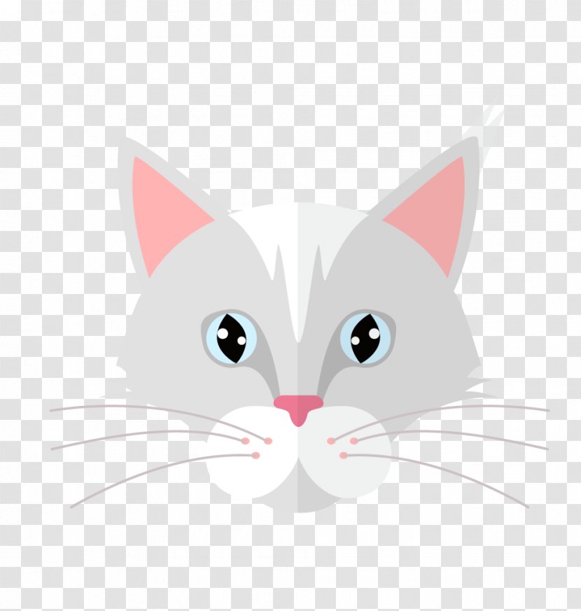 Whiskers Domestic Short-haired Cat - Silhouette - Cute Picture Vector Transparent PNG
