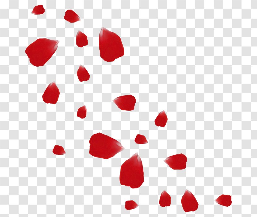 Red Heart Petal Carmine Coquelicot - Love Transparent PNG