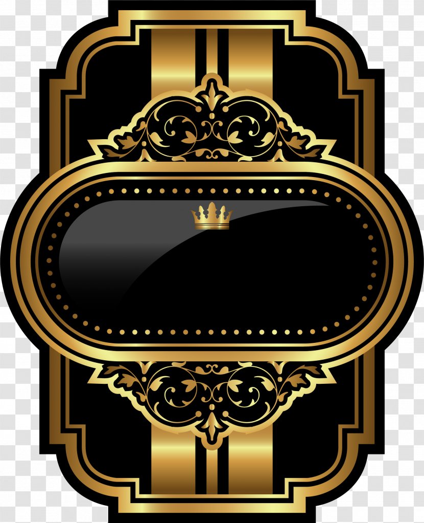 Gift - Gold - Simple Black Card Transparent PNG