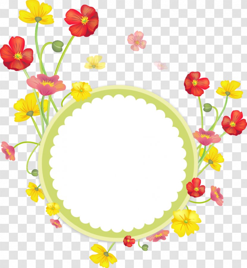 Vector Flowers Decoration Ring - Daisy - Floristry Transparent PNG