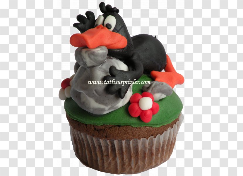 Cupcake Cake Decorating Sugar Paste Fondant Icing Buttercream - Pasteles - Duffy Duck Transparent PNG