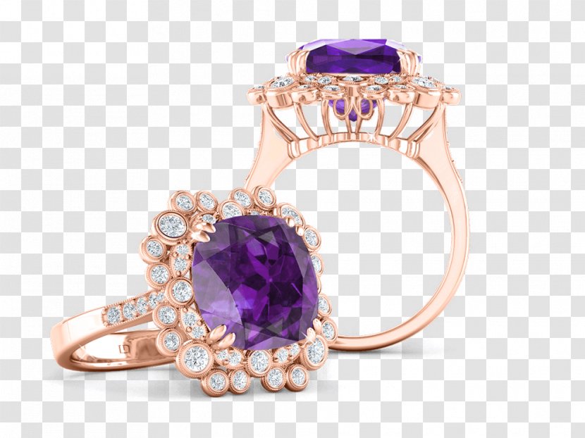 LOUIE DANIELE Diamond Co. Amethyst Ring Jewellery - Wedding Ceremony Supply Transparent PNG