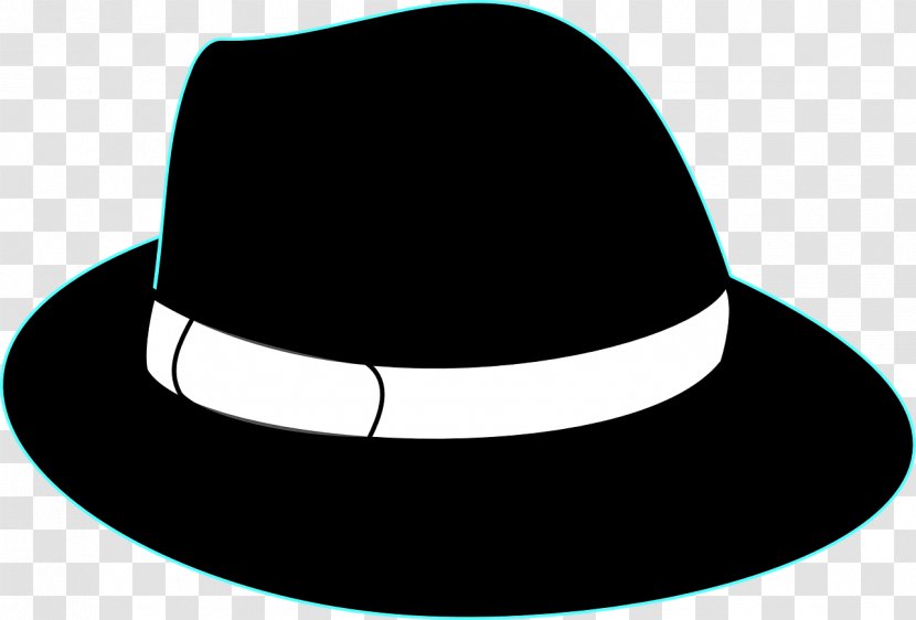Black Hat Fedora Clip Art - Fashion Accessory Transparent PNG