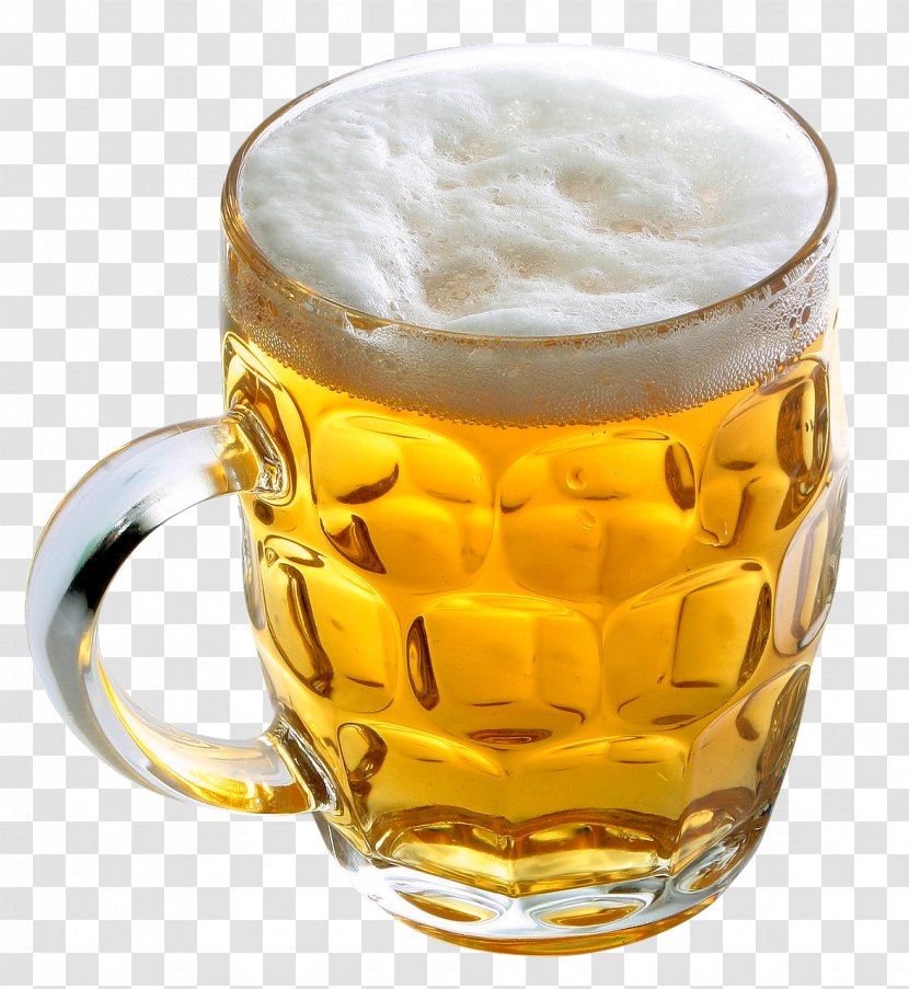 Wheat Beer Mug Glassware Drink - A Large Glass Of Transparent PNG