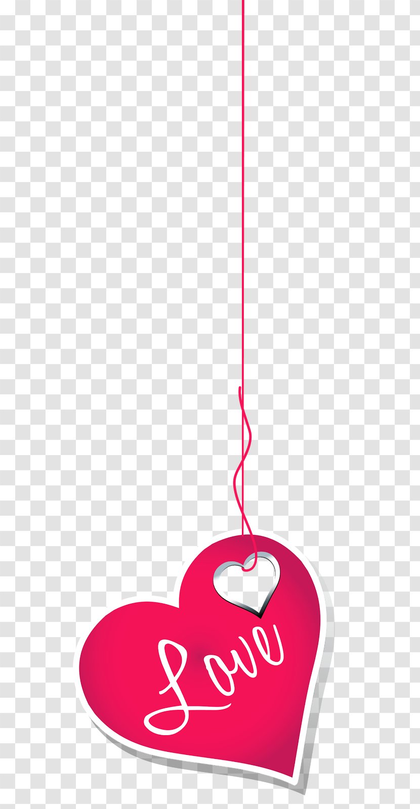 Heart Christmas Ornament Clip Art - Pink - Rope Transparent PNG