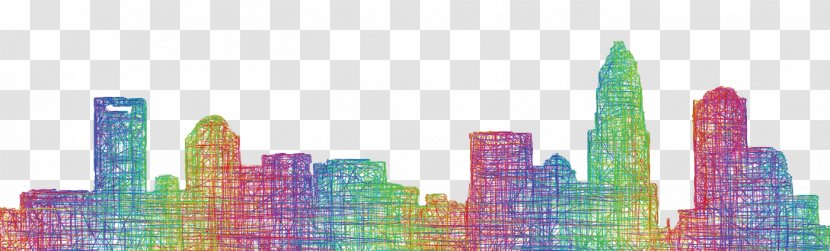 Skyline WBTV - Colorful City Transparent PNG