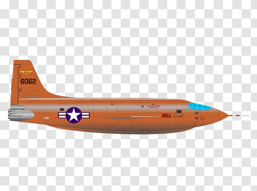 Airplane Bell X-1 Aircraft Clip Art - Wing Transparent PNG