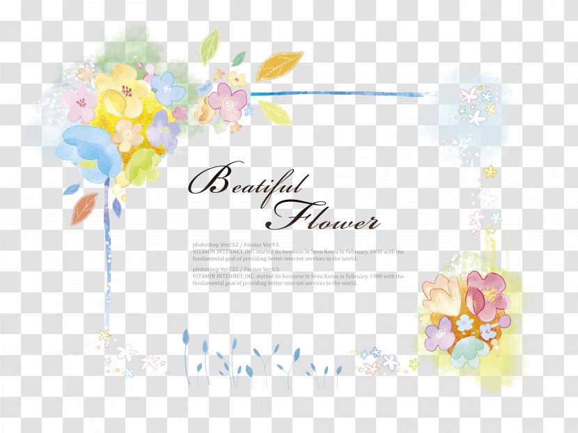 Flower - Zipper - Flowers Border,Watercolor Transparent PNG