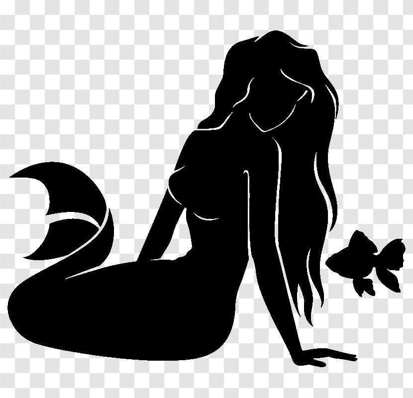 Silhouette Mermaid - Royaltyfree Transparent PNG