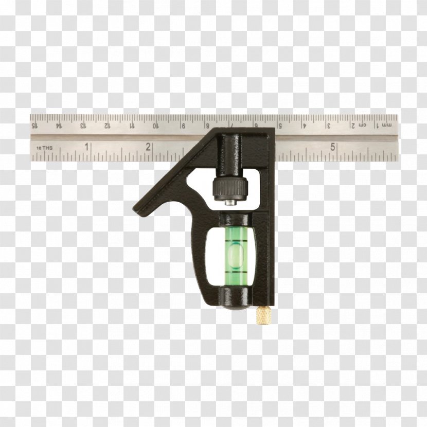 Combination Square Measuring Instrument Tool Bubble Levels Inch - Machinist - Angle Transparent PNG