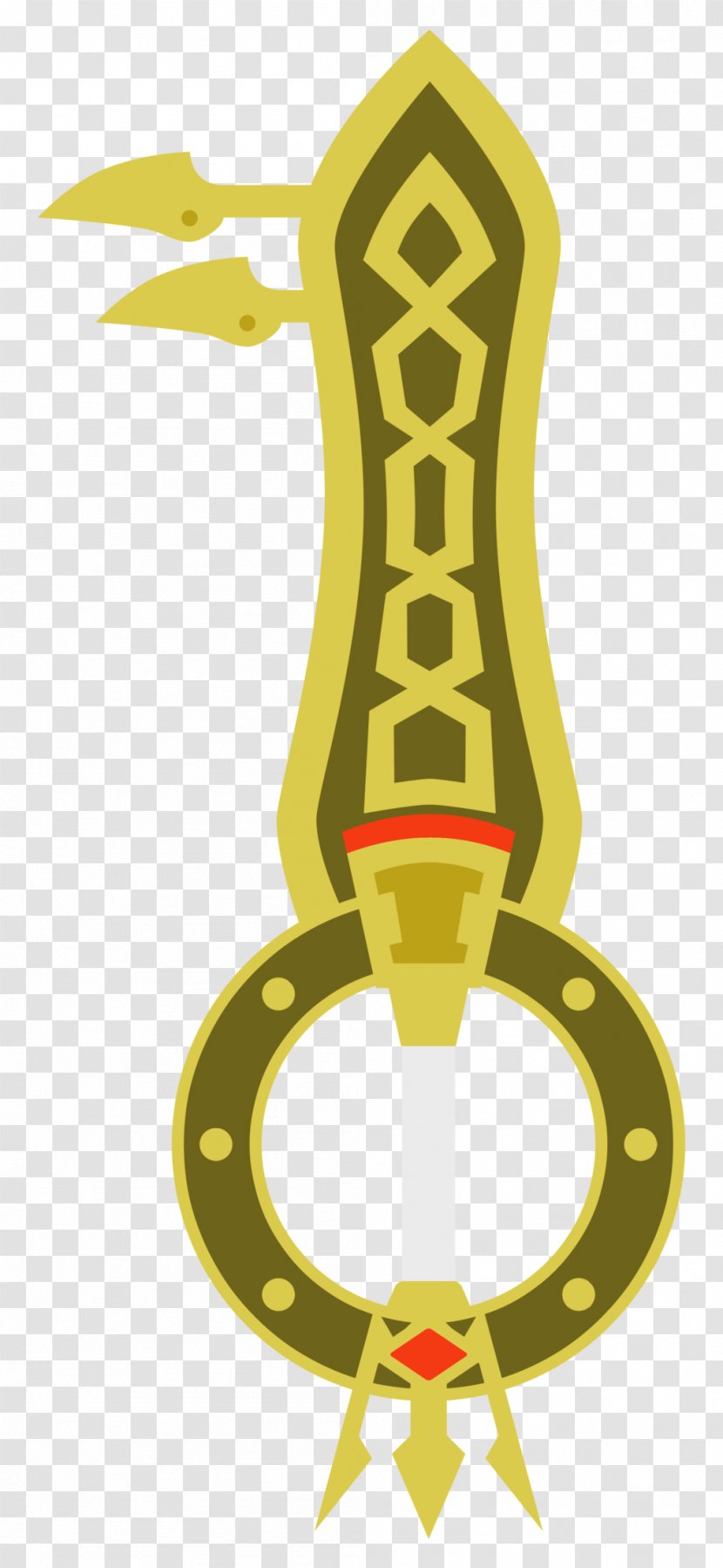 Sonic And The Black Knight Excalibur Avalon Sword - Yellow - Keychain Vector Transparent PNG