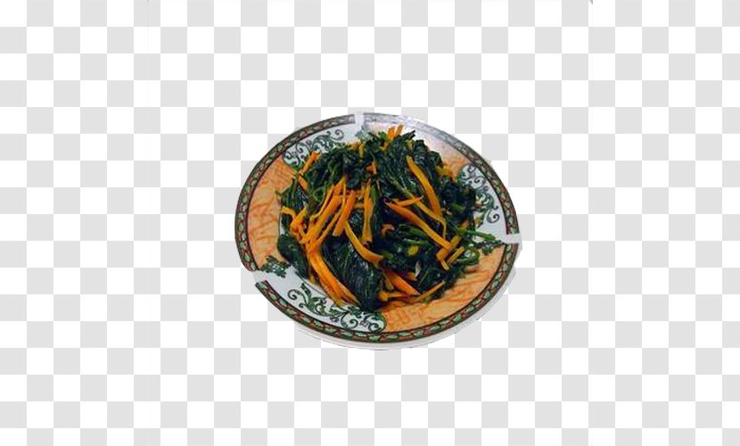 Vegetable Vegetarian Cuisine Lo Mein Potato Leaf Recipe - Dish - Carrots Fried Leaves Transparent PNG