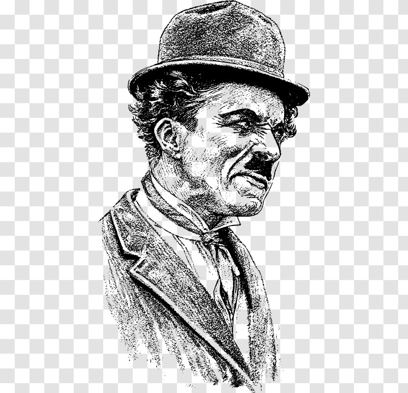 Black And White Drawing Art Sketch - Charlie Chaplin - Chapline Transparent PNG