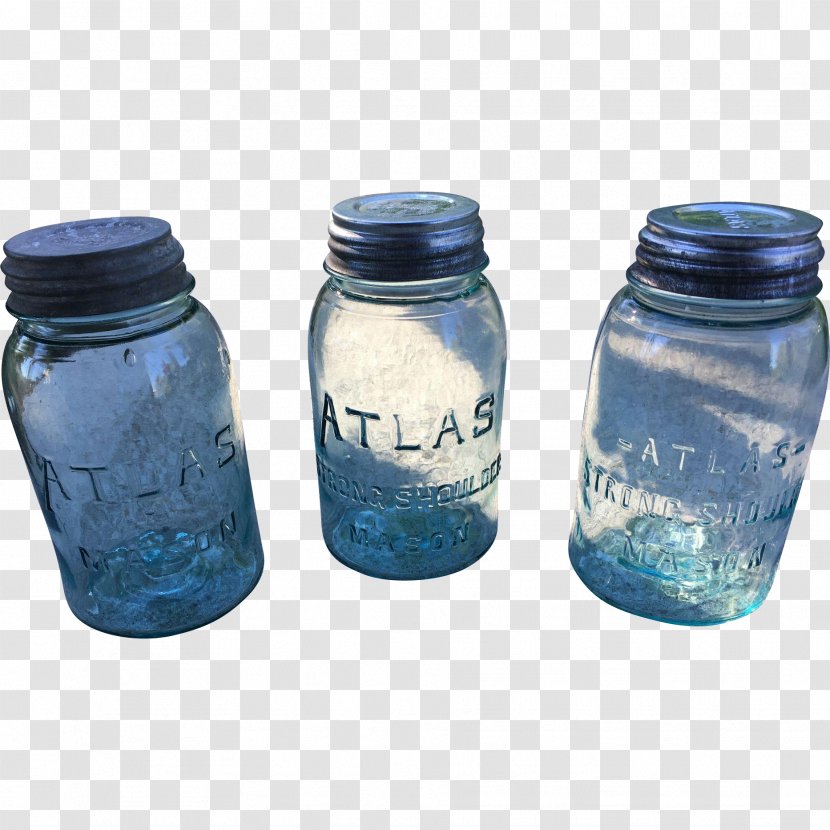 Glass Bottle Plastic Mason Jar Lid - Cobalt Blue Transparent PNG