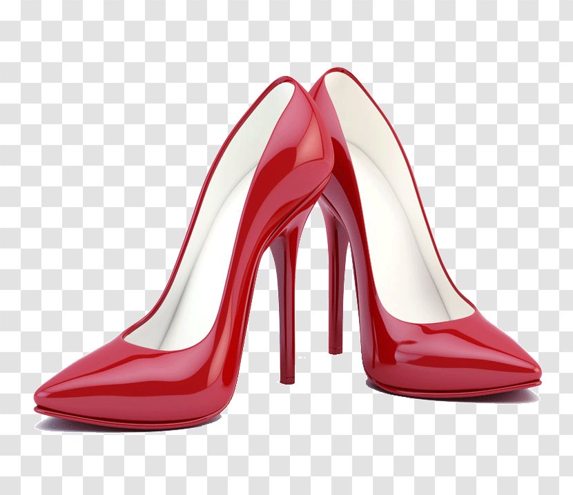 High-heeled Footwear Shoe Stiletto Heel Fashion - Cartoon - Red Shoes Transparent PNG