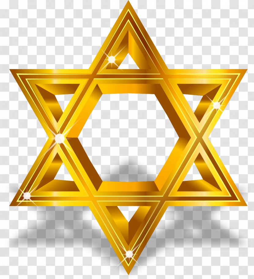 Star Of David Computer File - Vector Painted Gold Transparent PNG