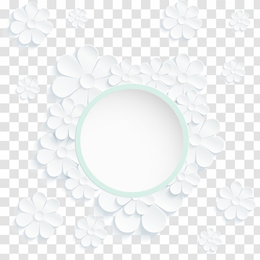 White Circle Flower - Pattern Transparent PNG