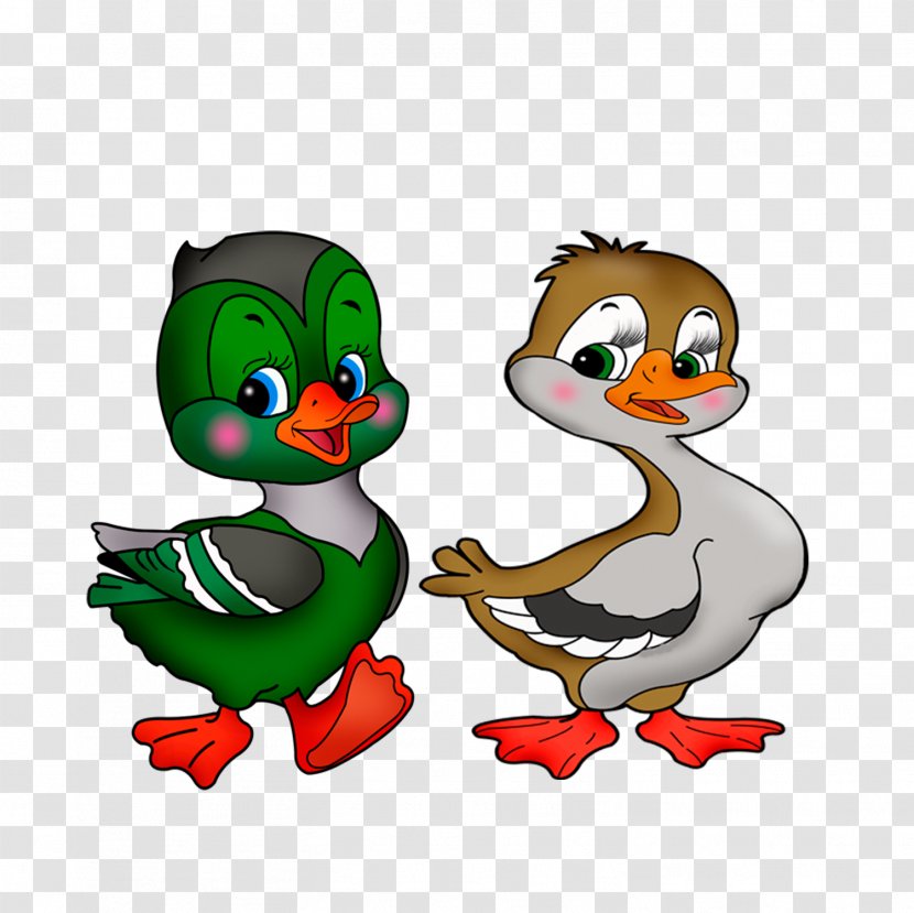 Icon - Cartoon - Color Hand Painted Little Ducks Transparent PNG