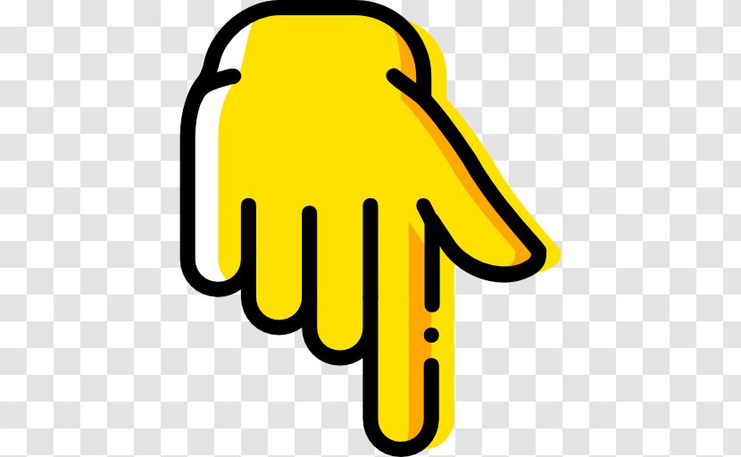 Index Finger Hand Clip Art - Yellow Transparent PNG