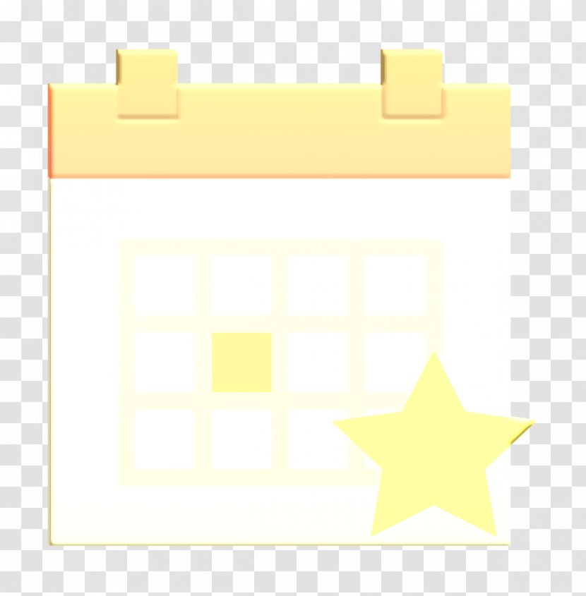 Interaction Assets Icon Calendar - Yellow - Rectangle Text Transparent PNG