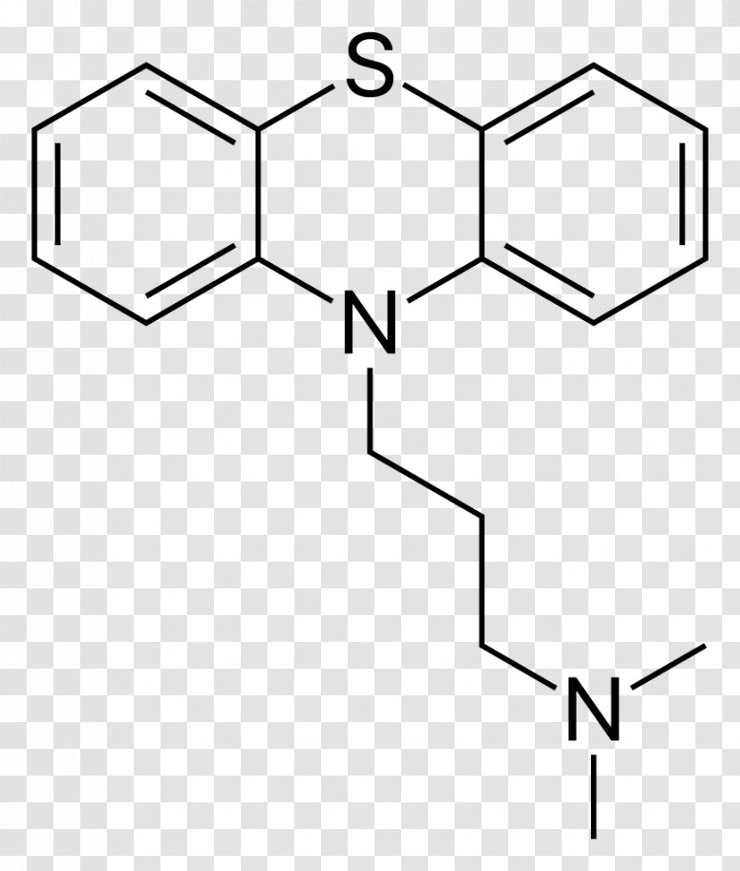 Promazine Pharmaceutical Drug Phenothiazine Structure Chemistry - Frame - Typical Antipsychotic Transparent PNG