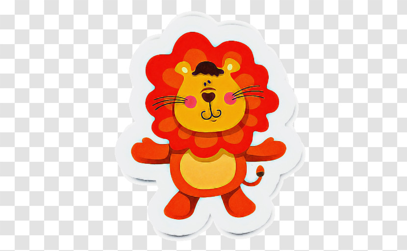 Cartoon Sticker Lion Smile Transparent PNG