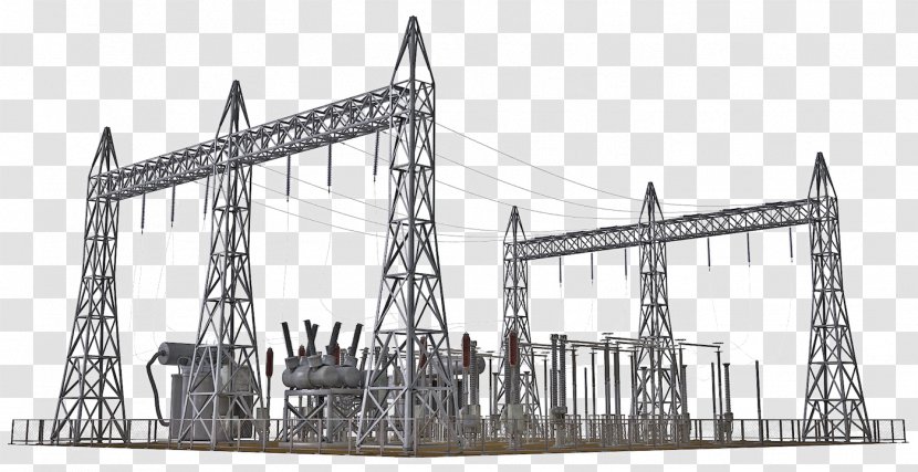 Electrical Substation Electricity Architectural Engineering Structure Electric Power Industry - Wire - High Voltage Transparent PNG
