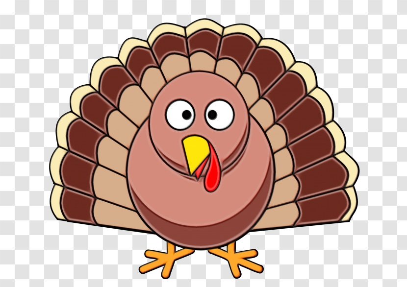 Turkey Thanksgiving Cartoon - Dinner - Beak Bird Transparent PNG
